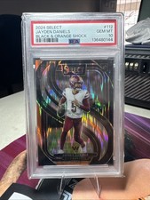 2024 Select Premier Level Jayden Daniels #112 Black & Orange Shock RC PSA 10