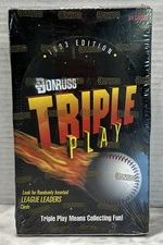 1993 Donruss Triple Play Baseball Factory Sealed Box Griffey Thomas Nolan Ryan
