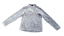 GIRLS Pullover Sweatshirt Grey XL 14-16 Mock Neck Thumbholes Athletic Works