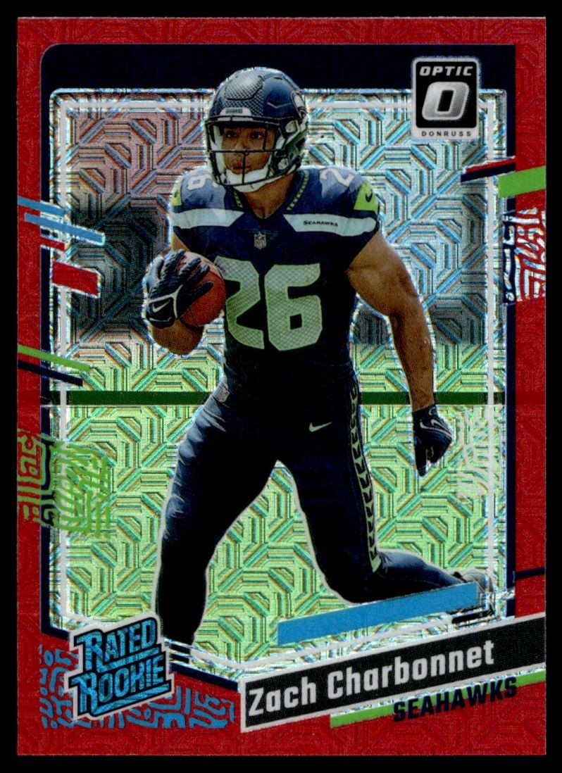 2023 Donruss Optic Red Mojo Zach Charbonnet Rookie Seahawks #294 A45