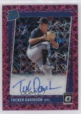 2021 Panini Donruss Optic Pink Velocity Prizm 14/75 Tucker Davidson Auto 0c2