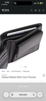    Tumi Alpha Global Wallet w/ Coin Pocket   Executive Travel Essential