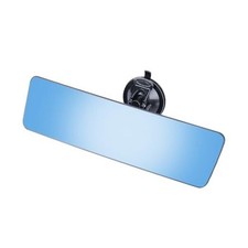 12" Large Curved Car Rear View Mirror with Suction Cup, Anti-Glare Blue