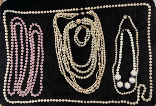 HUGE!😲LOT OF FAUX PEARL Costume Vintage To Now Estate Jewelry Necklace Bracelet