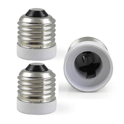 TWDRTDD FINELED 3-Pack E26 to E17 Socket Adapter,Medium Screw 3PACK, Silver
