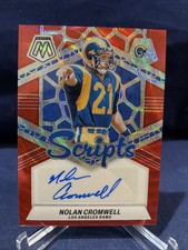 NOLAN CROMWELL 2024 MOSAIC SCRIPTS AUTOGRAPH RED WAVE RAMS AUTO Q6048