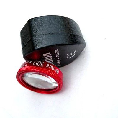 30D Double Aspheric Fundus Examination Ophthalmology & Optometry Lens Red Color