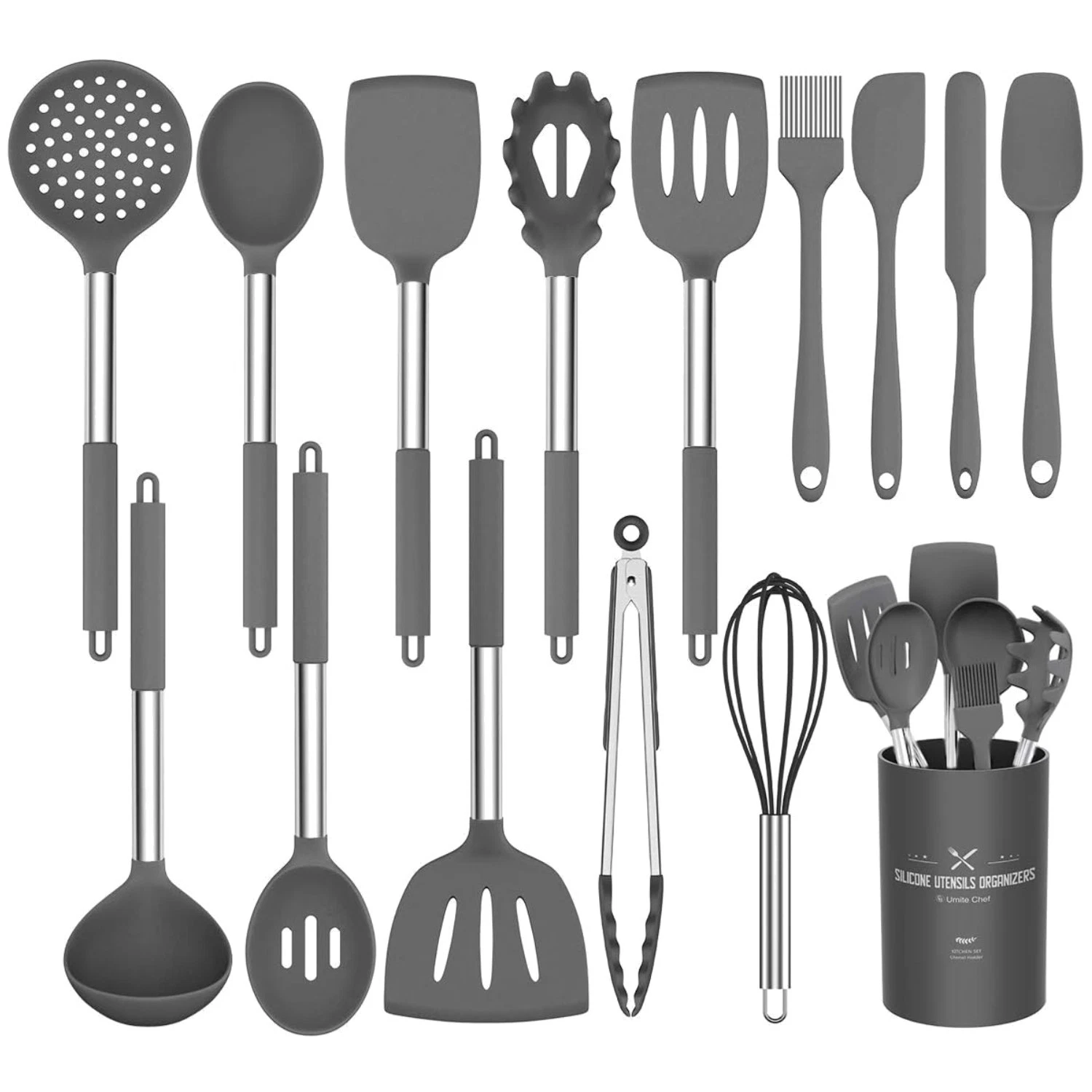 Nonstick Stainless Steel Cooking Utensils - 15pcs