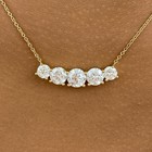 3.2ct Round Pendant Necklace Yellow Gold 14K Labcreated Diamond F/VS — photo 6