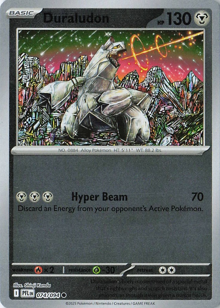 Duraludon Reverse Holo ME02: Phantasmal Flames 074/094 NM