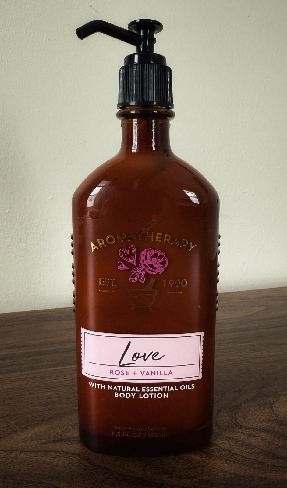 New Bath & Body Works Love Aromatherapy Rose & Vanilla Lotion 6.5 oz