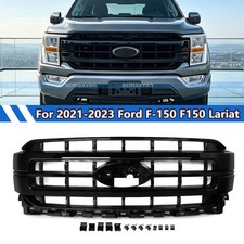 Gloss Black Front Bumper Upper Grille Grill For 2021-2023 Ford F-150 F150 Lariat Gloss Black Front Bumper Upper Grille Grill For 2021-2023 Ford F-150 F150 Lariat