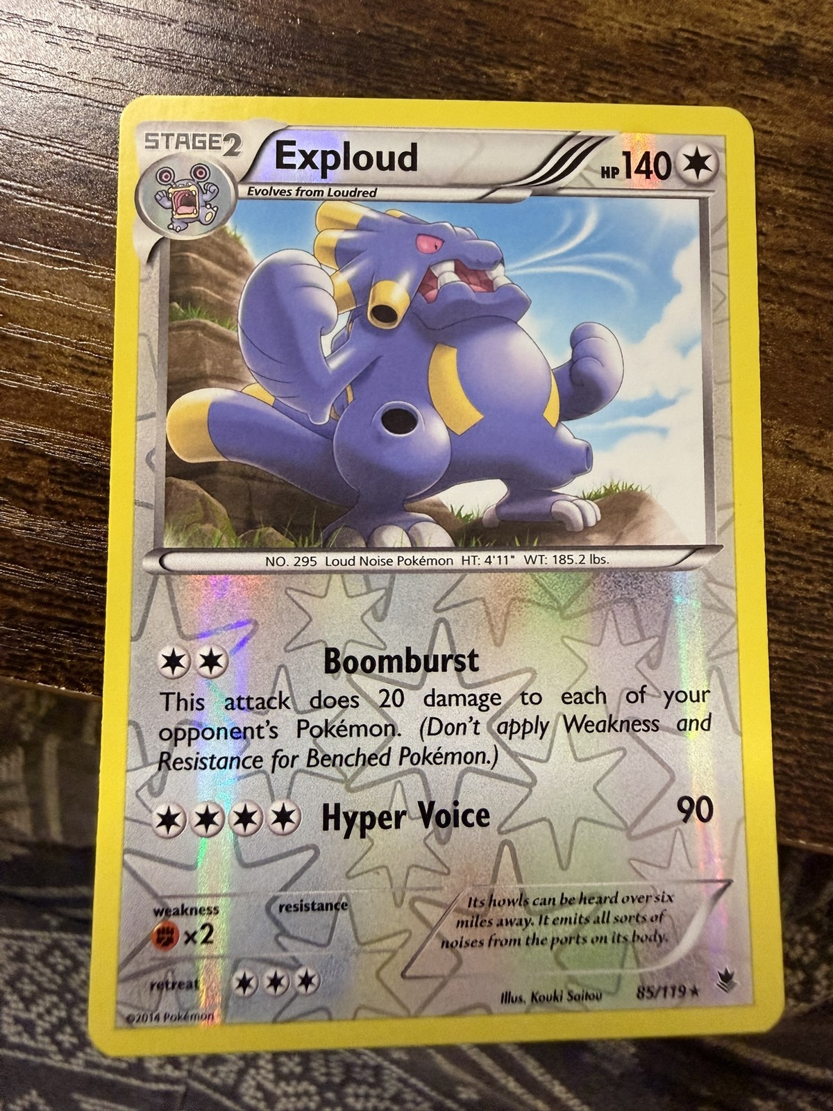 Exploud #85/119 Reverse Holo XY - Phantom Forces Pokemon LP