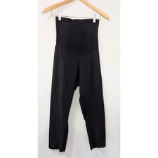 Motherhood Maternity Black Over The Belly Capri Leggings Pants Size XL