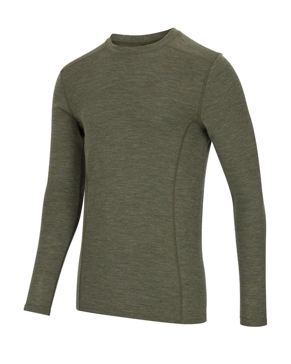 Hoggs of Fife 100% Merino Wool Crew Neck Base Layer Long Sle