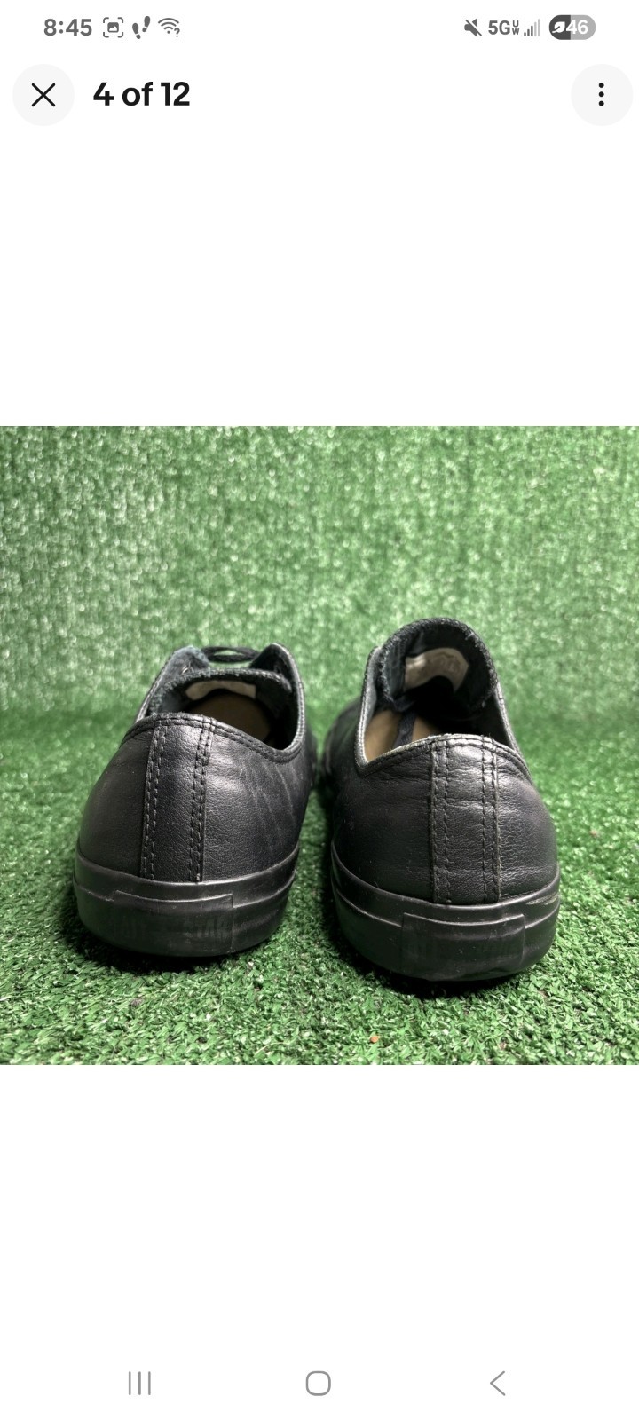 Converse Chuck Taylor All Star Hi Shoes Mens Size 12 Black Leather Casual Skate thumbnail 4