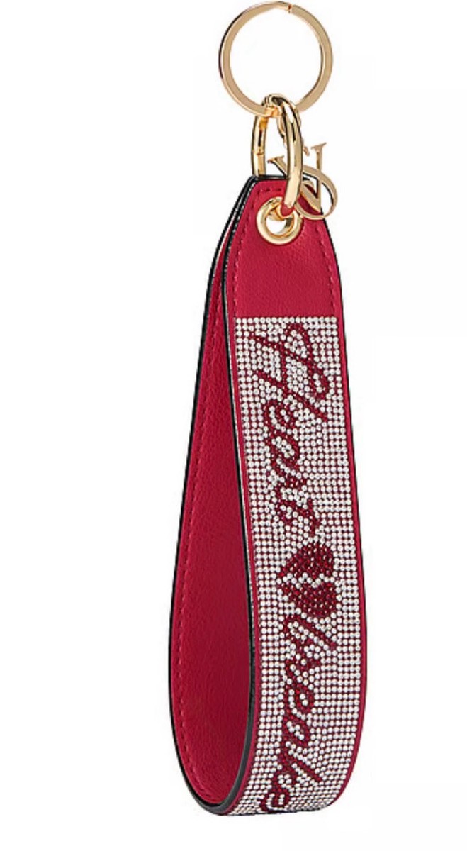 ☆Victoria's Secret☆ キラキラのロゴ ストラップ キーチェーン Victoria's Secret Wristlet Strap Sparkle Keychain Heart