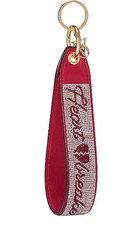 Victoria's Secret Wristlet Strap Sparkle Keychain Heart Breakers VS Logo New