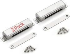 2 Pack Heavy Duty Magnetic Cabinet Door Catch 90lb Concealed Door Latch Silver