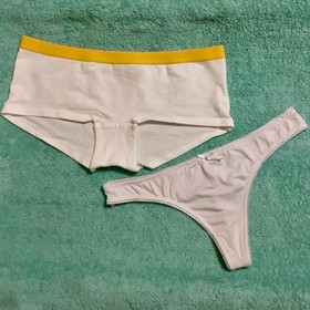 2Pc Lot Wonder Woman Panties Bikini Thong Panty SMALL Sweet Teen Girl Lingerie