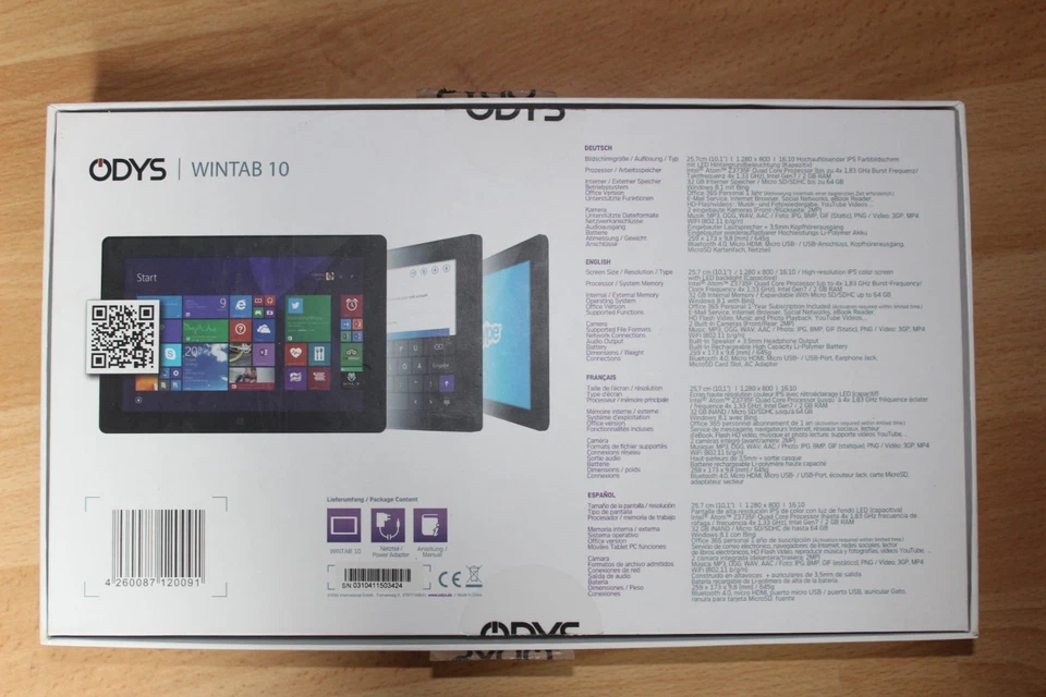 ODYS Winpad 10 | 10,1", Intel Quad. 1,33 Ghz, 32GB Flash HDD, 2GB RAM | Win 10 - Bild 2 von 4