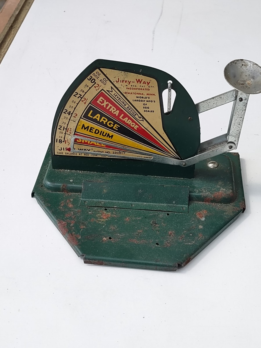 vintage green jiffy-way egg scale | eBay