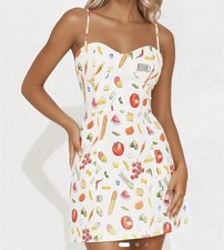 Fashion Nova Delicious Bite Stretch Twill Mini Dress - Multi Color Size XL