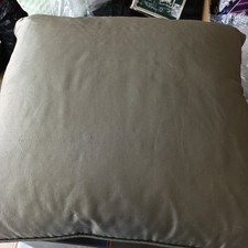 Unbranded 100%  Slubbed Silk Feather Filled Cushion 16" (40cm) Square sagegreen 