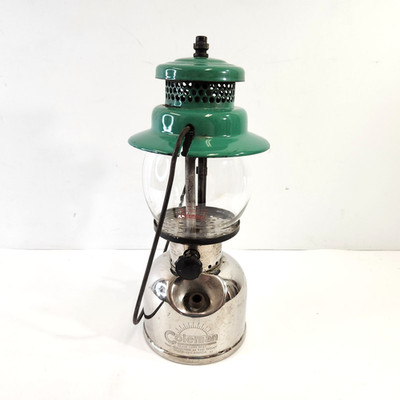Coleman 242B Lantern Nickel Base Green 1/49 January 1949 w/ 550 Globe AS IS
