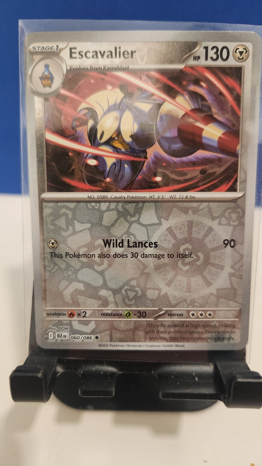 Escavalier Pokemon SV: Black Bolt Reverse Holo 060/086 Rare Scarlet Violet