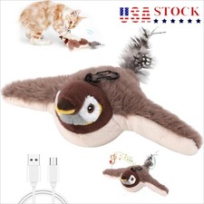Interactive Chirping Bird Cat Toy Flapping Automatic Bird Sound For Cat Exercise