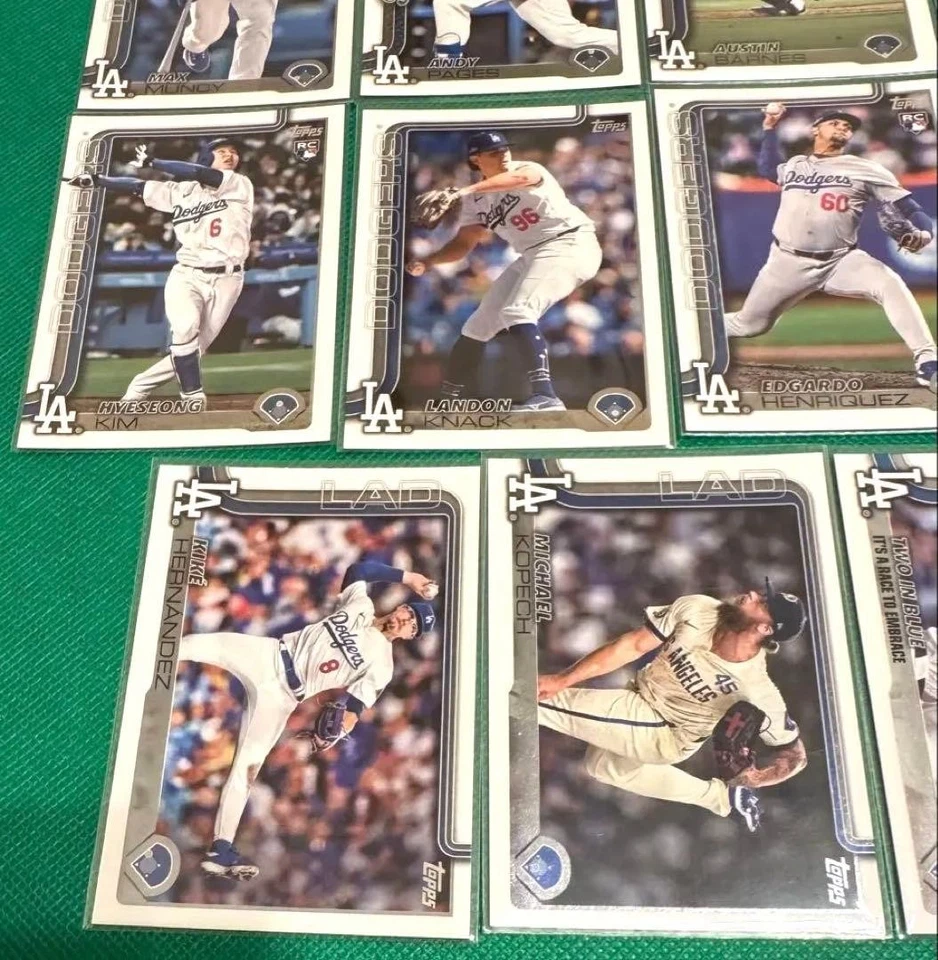 Topps Series 2 Dodgers 14-Card Set Betts Freeman H. Kim Snell Kemner Used - Image 4 of 4