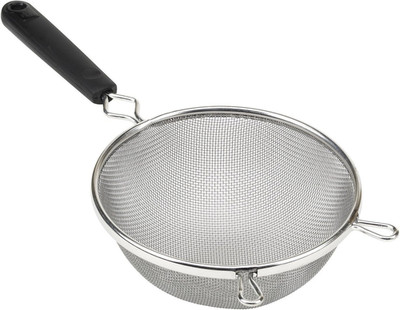 Everyday 6'' Mesh Strainer with Stainless Steel Mesh and Frame, Fine Mesh Sifter,