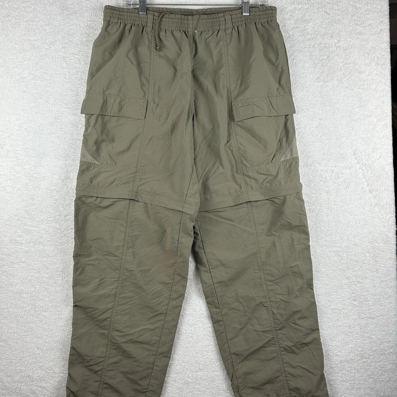 Columbia Convertible PFG Pants Mens MX30 Beige Fishing Stretch Beige Omni Shade