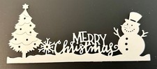 Christmas Die Cuts Merry Christmas Snowman Border Set of 12  White Cardstock