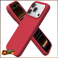 HandyhüLle Silikon Rot FüR Iphone 17 Pro 6,3 Zoll SchutzhüLle Case Cover