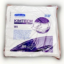 Kimberly Clark KIMTECH 33330 Pure W4 Dry Wipers 12"X12" Pack 100 Lint Free New