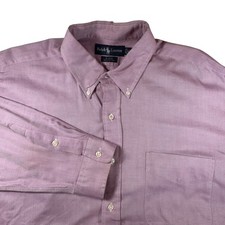 Ralph Lauren Blake Men's XL Purple Button Down Shirt 100 Cotton Casual Dress