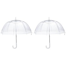 Clear Dome Umbrella, Durable Wind-Resistant Umbrella with Sturdy Bubble Design,