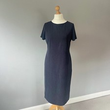 Women's Vintage St Michael Black Midi Dress UK 14