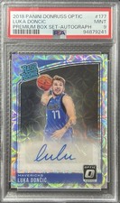 Luka Doncic 2018 Donruss Optic Premium Box Set Rookie Auto /10 PSA 9 