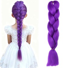 24-inch Synthetic Purple Braiding Hair Extensions for Braids Cosplay Party