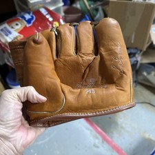 Vintage 1940s Dubow Chicago Leather Baseball Glove Model 743 Pristine Condition