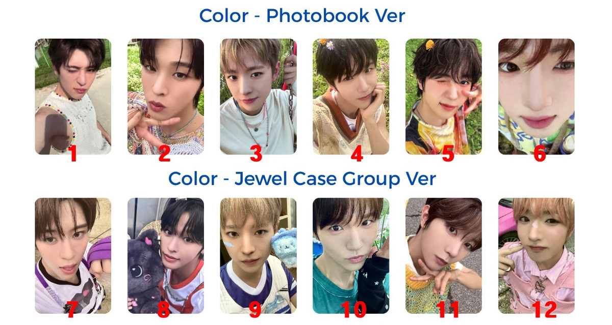 NCT WISH - COLOR Photobook /Jewel /SURF ver. Official Photocard