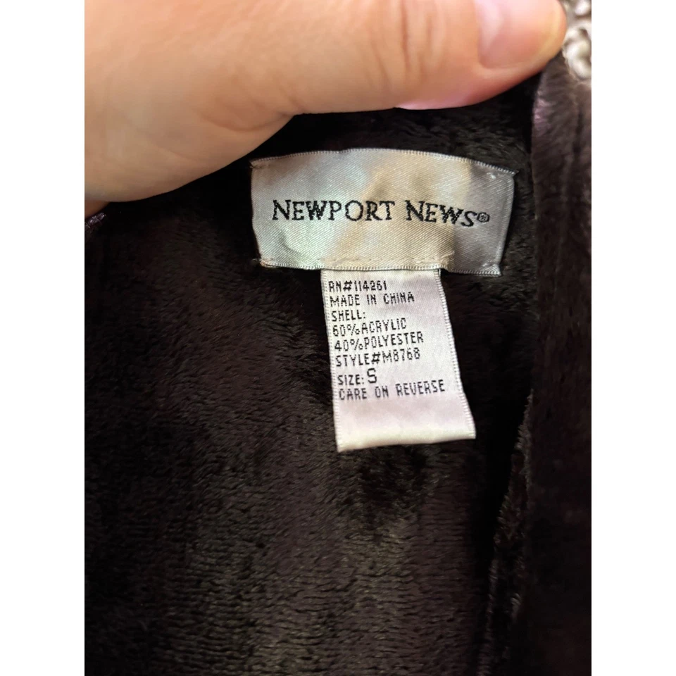 Newport News S Brown Duster Coat Cape Style Beaded Embellished Bohemian SZ Small - Image 3 of 4