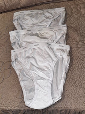 Jockey Womens White 100 Cotton Briefs French Cut Size 6 Lot of 3 NWOT