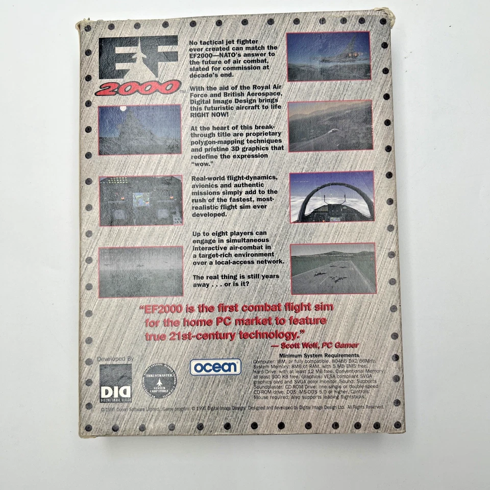 EF 2000 IBM PC CD-ROM Virtual Air Combat Military Game  Rated Kids To Adults - Image 2 of 4