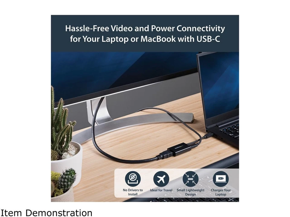 Adaptador USB-C a HDMI StarTech.com CDP2HDUCP - 4K 60Hz - Thunderbolt 3 Foto 3 de 4
