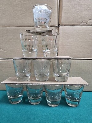 Maker's Mark Bourbon Whiskey Gold Rimmed Shot Glass - with 1 oz Line (Lot Of 10)