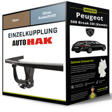 Starre Anhängerkupplung für PEUGEOT 508 Break SW (Kombi) 11-19 I Typ 8E Auto Hak